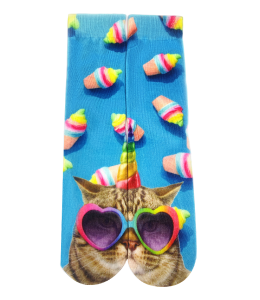 "Crazy Socks" One Size MULTICOLOR Motiv Cat