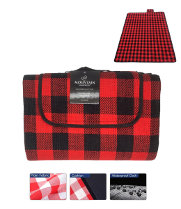 Picknickdecke karo rot (Wasserdicht) 150x200 cm