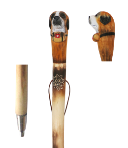 Wanderstock aus Holz Bernhardiner 95cm