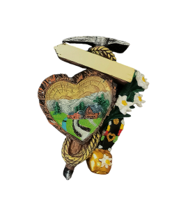 Souvenir Magnete Sommer Kuhglocke & Herz mit Schleife