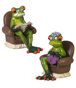 "Happy Frogs" 13x11 cm Oma & Opa 2 fach sort.