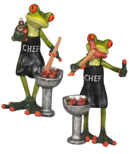 "Happy Frogs" 17x9 cm Griller Chef 2 fach sort.