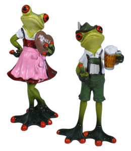 "Happy Frogs" 17x8 cm Oktoberfest 2 fach sort.