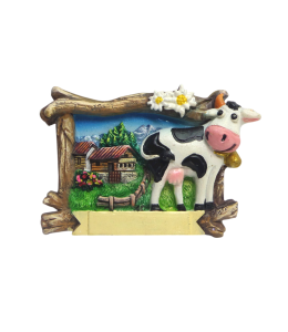 Souvenir Magnet Kuh Sommer & Schleife