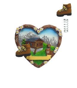 Souvenir Magnet Herz Sommer & Schleife
