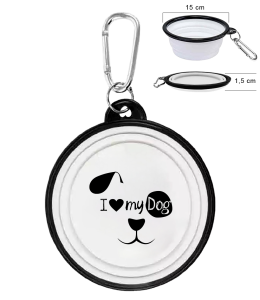 Faltbarer Hundenapf "I Love my Dog"