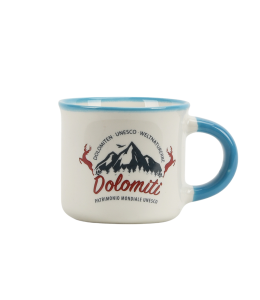 Espresso Tasse Dolomiti 6 cm mit Henkel blau