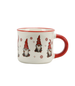 Espresso Tasse Wichtel 6 cm mit Henkel rot