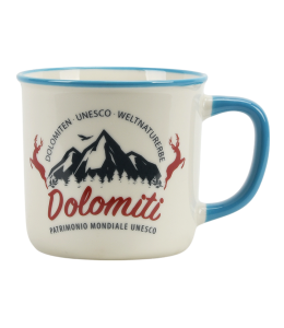 Kaffeetasse Dolomiti 9 cm mit Henkel blau