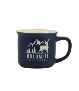 Espresso Tasse dunkelblau 6 cm mit Prägung Dolomiti