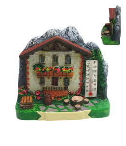 Souvenir Baita estiva con termometro 7 cm