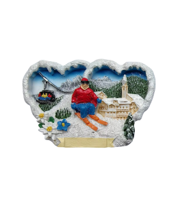 Souvenir Calamita inverno cuore e nastro