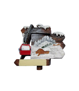 Souvenir Calamita inverno funivia e nastro