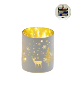 Luce a LED con paesaggio colore bianco 12x9 cm con batteria