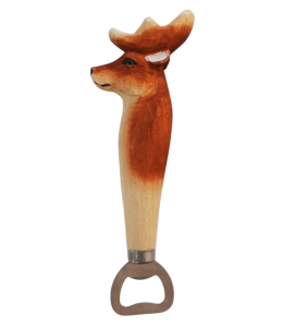 Apribottiglie in legno “Cervo” ca. 16 cm