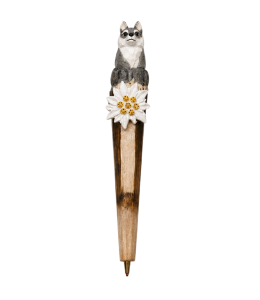 Holz-Kugelschreiber „Wolf “ ca. 18 cm