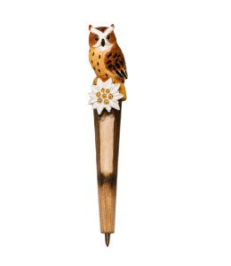 Holz-Kugelschreiber „Eule“ ca. 18 cm