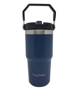 "Crazy Bottles" Thermo Trinkflasche 600ml DUNKELBLAU Tumbler