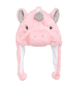 Plüsch Mütze Funny Hat EINHORN rosa 30x40cm