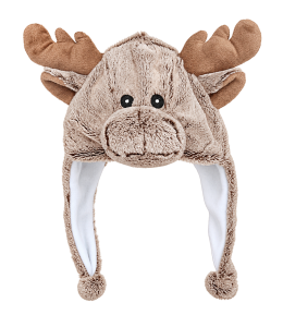 Plüsch Mütze Funny Hat ELCH grau 30x40cm