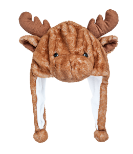 Plüsch Mütze Funny Hat ELCH braun 30x40cm