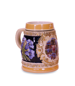 Bierkrug bauchig "Almrausch" 14 cm