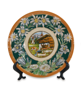 Souvenir Teller Almrausch 20 cm mit Ansicht