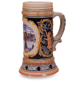 Bierkrug gerade Engel-Motiv 20 cm mit Ansicht