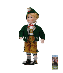 Trachtenpuppe "Hänsl" 40 cm mit Ständer