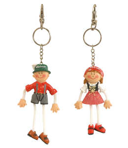 Tiroler Boy & Girl Schlüsselanh. Schrift: Dolomiti